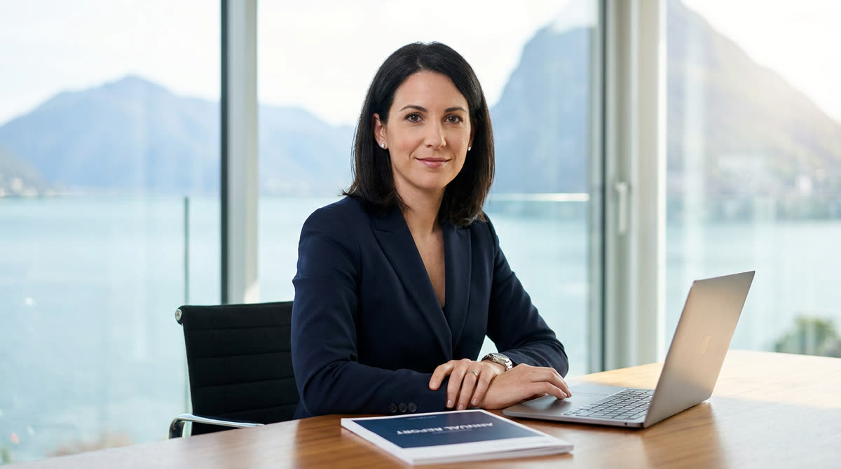 Counsel, the digital secretary, at work in her Ticino office